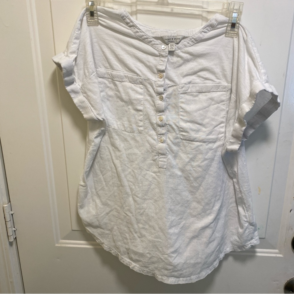 White Button-Up Women's Top